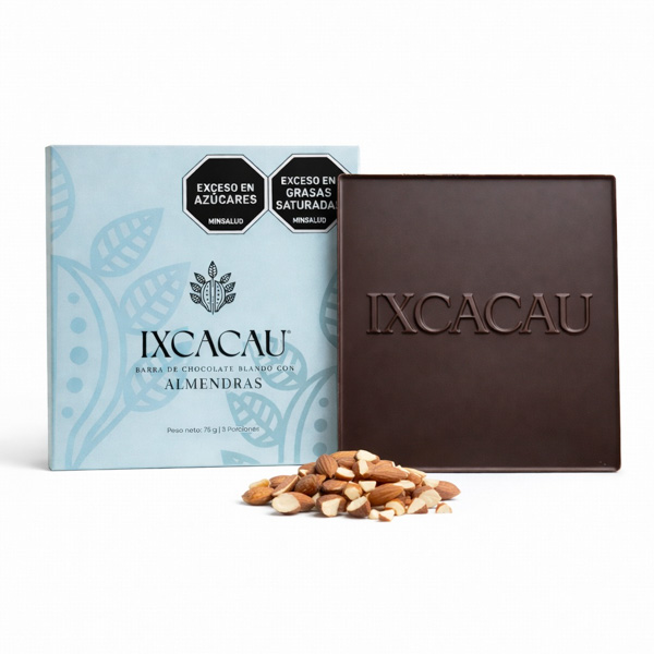 Barra de turrón de chocolate con almendras 75g