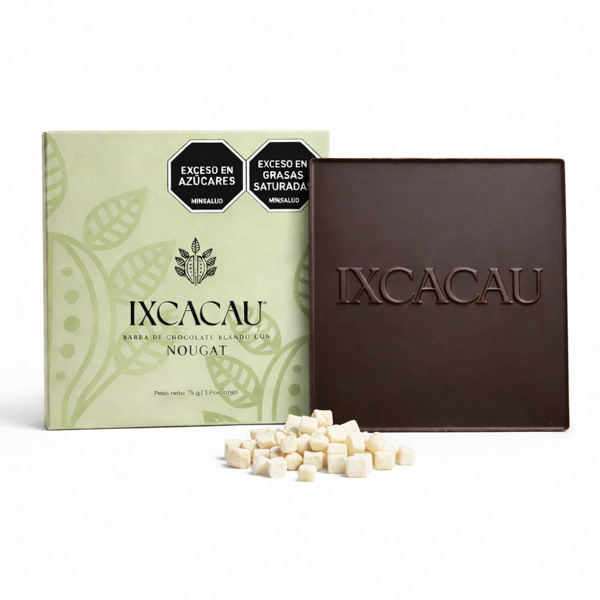 Barra de turrón de chocolate con nougat 75g