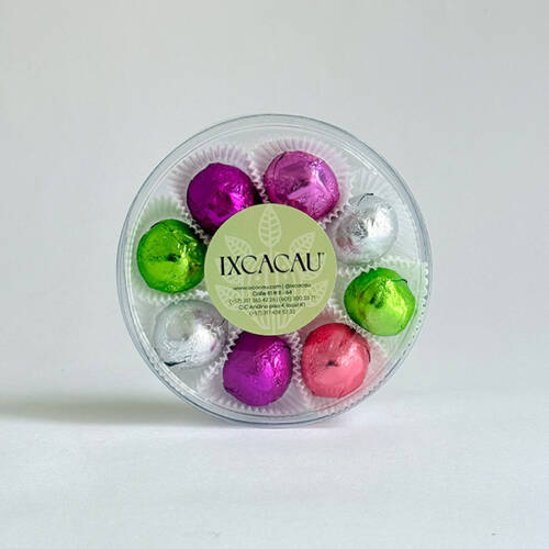 Caja trufas de chocolate de leche x 9