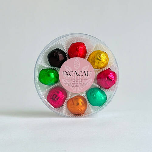Caja trufas de chocolate oscuro x 9