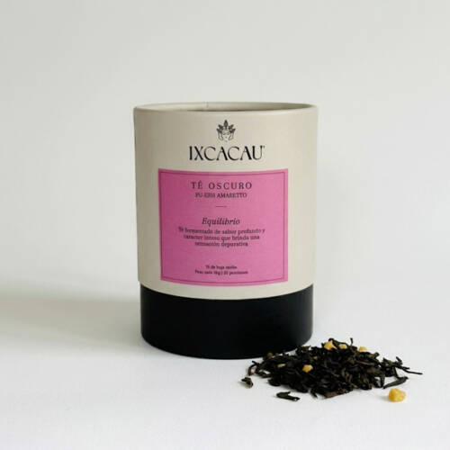 Té oscuro Pu-erh amaretto tarro de 50g
