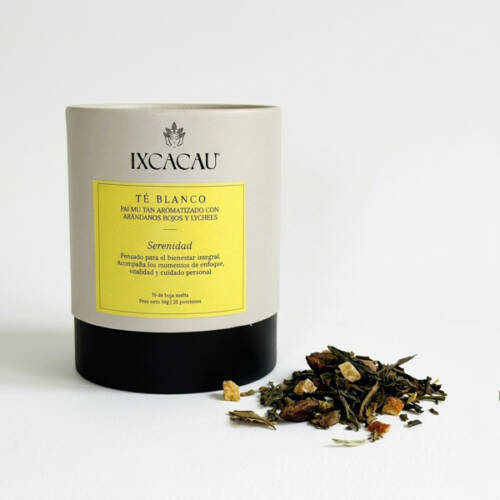 Té blanco con arándano y lychees tarro de 50g