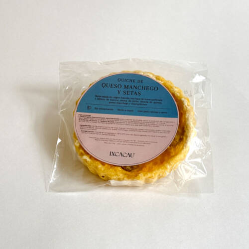 Quiche de queso manchego y setas personal