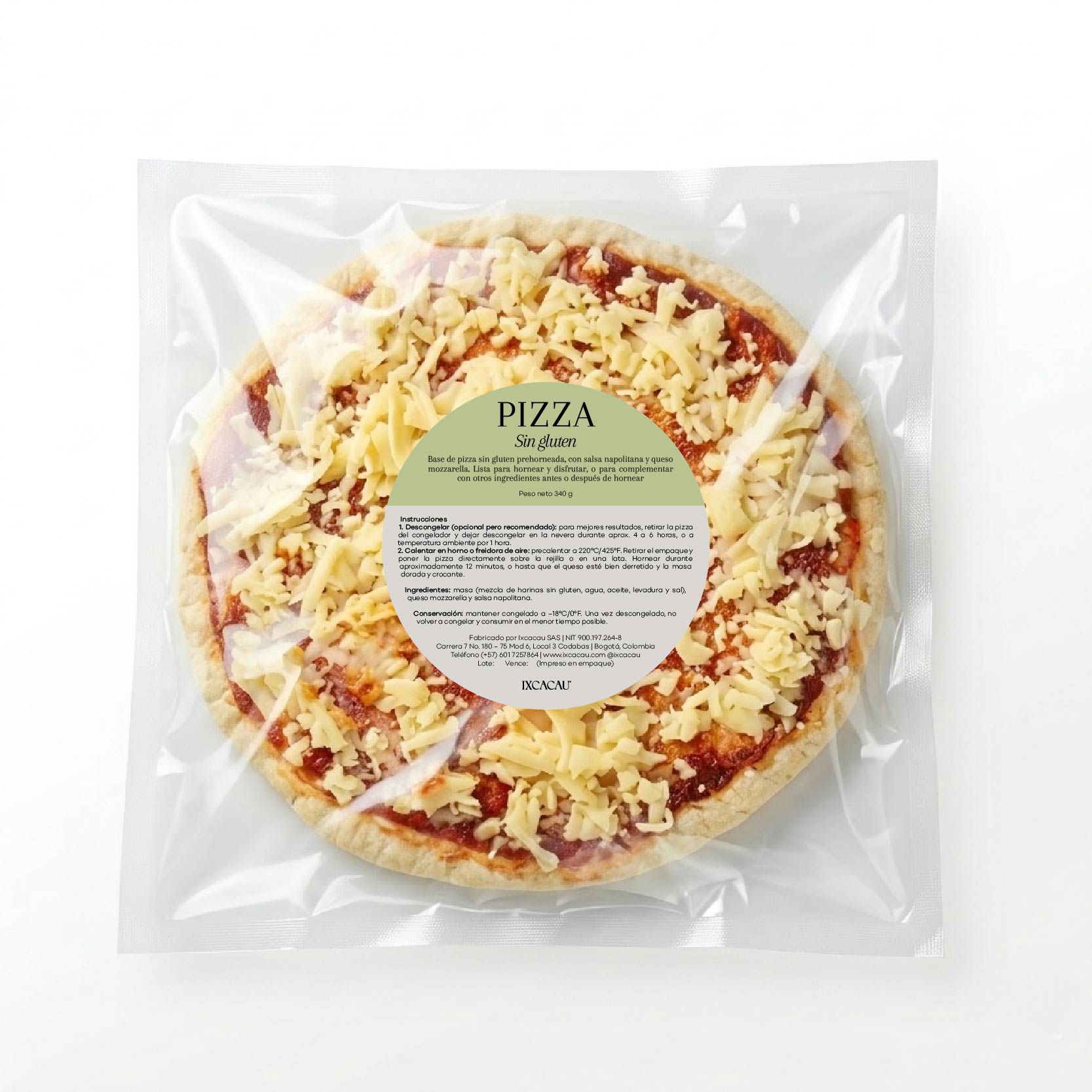 Pizza sin gluten, lista para hornear - 340g